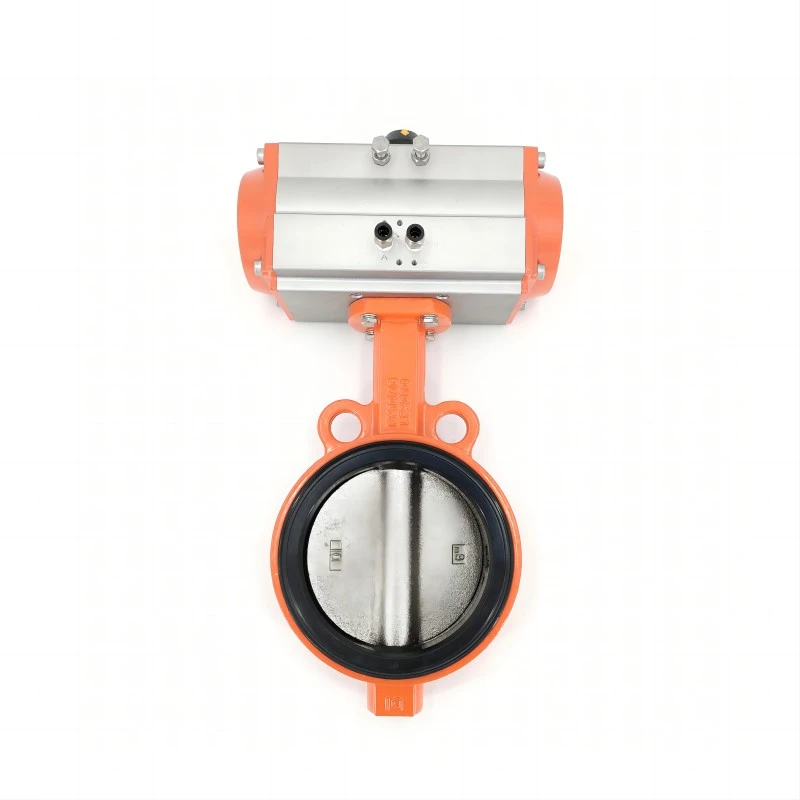 Pneumatic wafer type soft back butterfly valve show Pneumatic wafer type soft back butterfly valve show